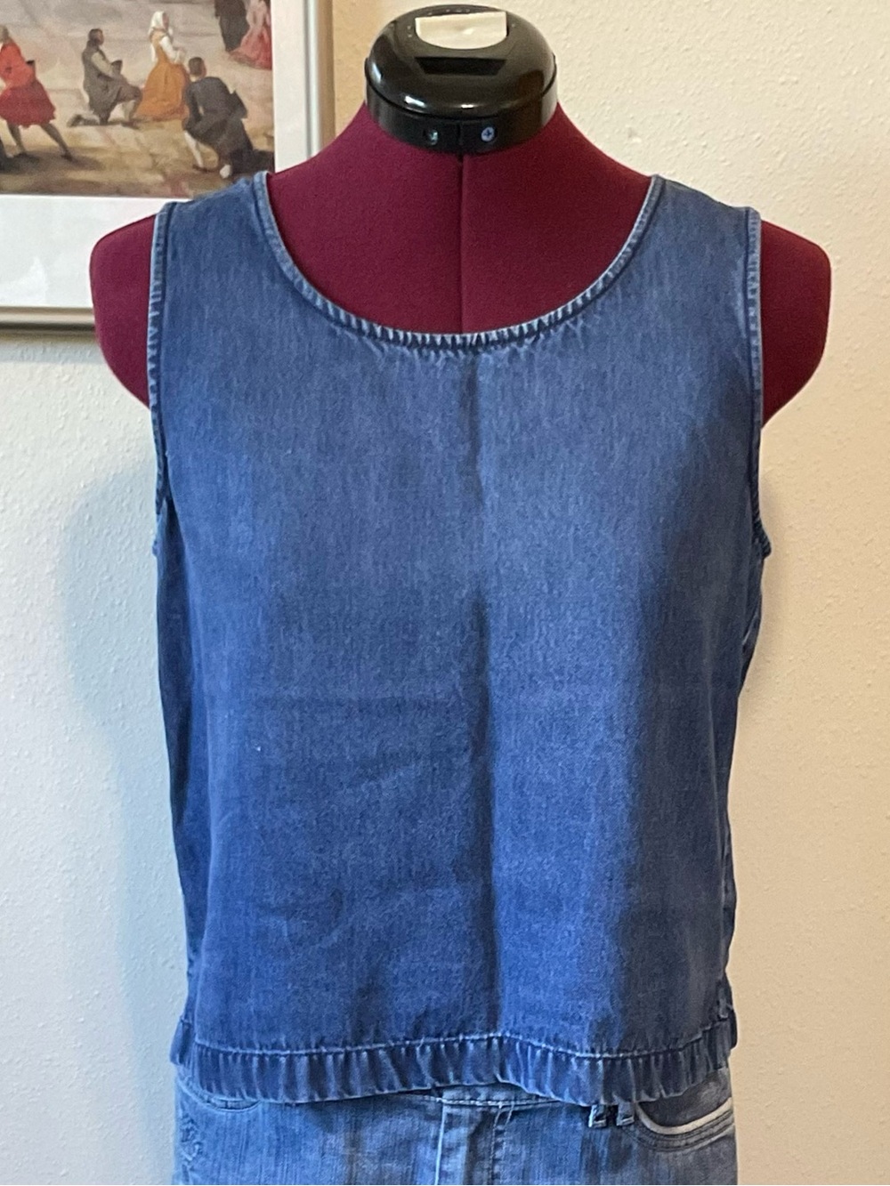 Nordstrom Classic Blue Denim Tank Top